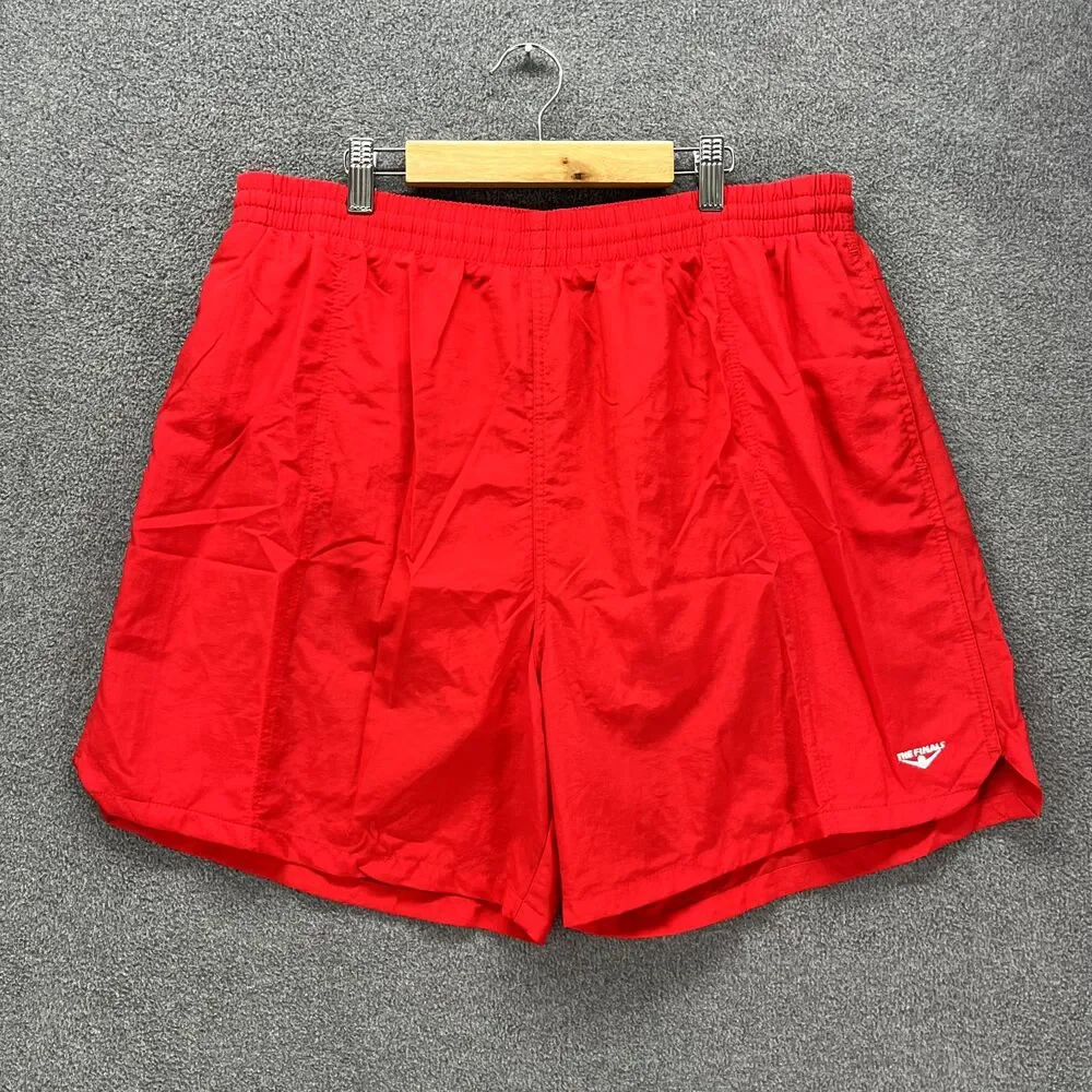 The Finals Swim Shorts‎ Mens XXL Red Trunk Deck with Back Pocket